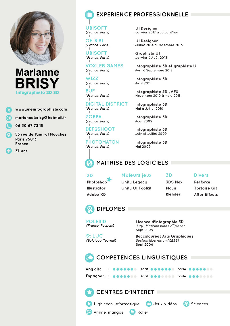 CV BRISY Marianne Infographiste 3D